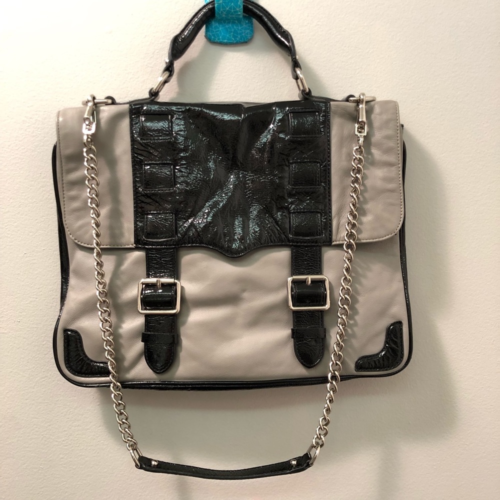 Rebecca Minkoff Schoolboy Satchel Grey/Black